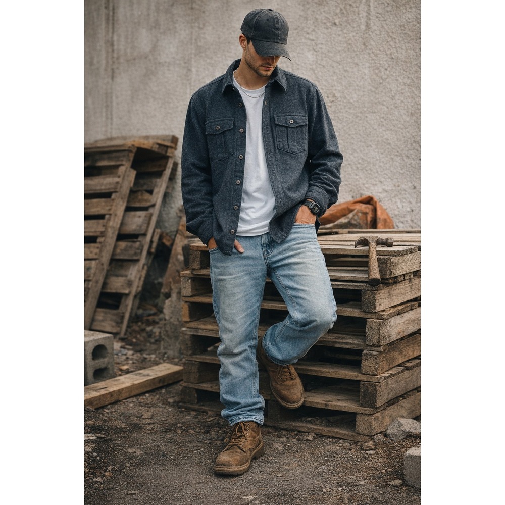 Ridgecut Tougher heavy flannel‎ shirt charcoal gray. Rugged Outdoor Layering